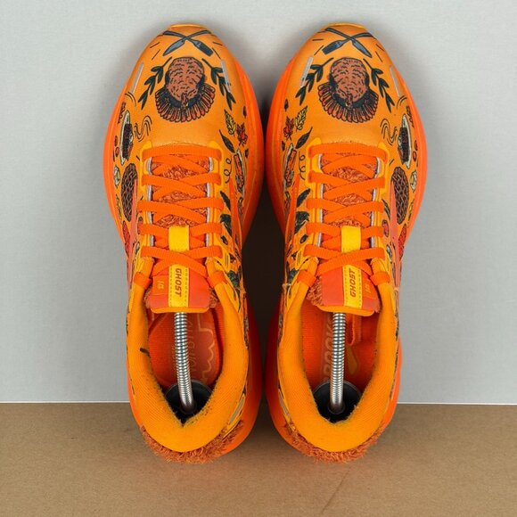 Brooks Ghost 14 Turkey Trot Athletic Running Shoes Mens 8 Orange Brown - Picture 10 of 11
